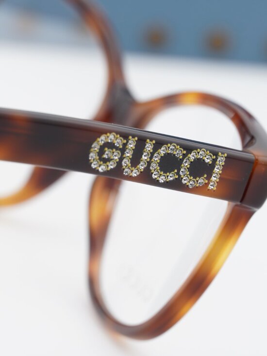 Gucci GG0421O 002 Cat Eye Eyeglasses 55mm - Havana main image 6